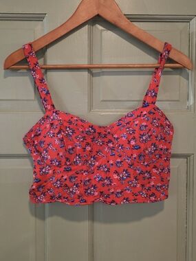House of Gypsies‎ Red Floral Smocked BustierAccents Size S